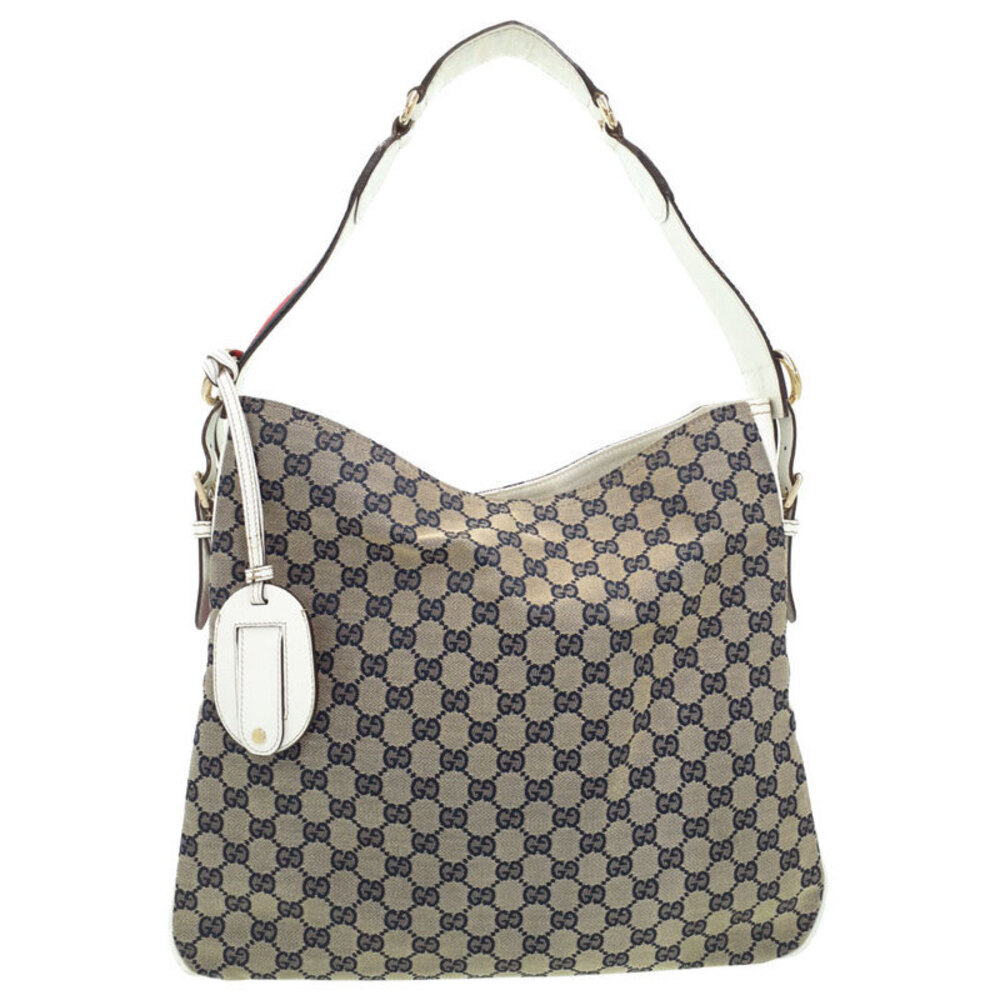 Gucci GG leather Heritage white shoulder canvas bag - Picture 2 of 9